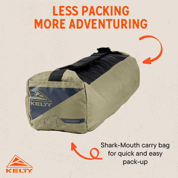 Kelty Waypoint Tarp tailgate coverage keeps food and drinks dry during tailgating.