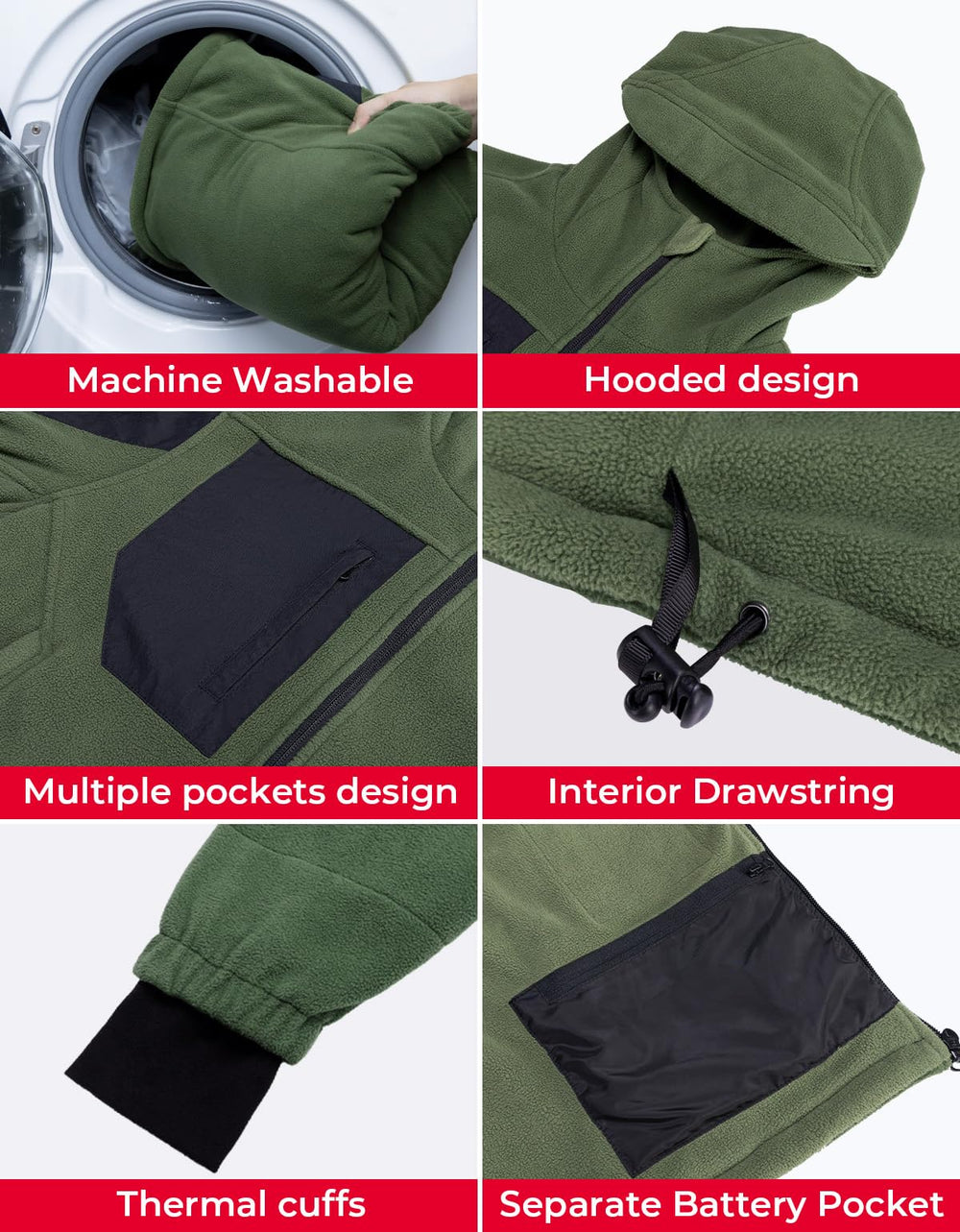 KEMIMOTO 20000mAh battery pack powers on-the-go warmth