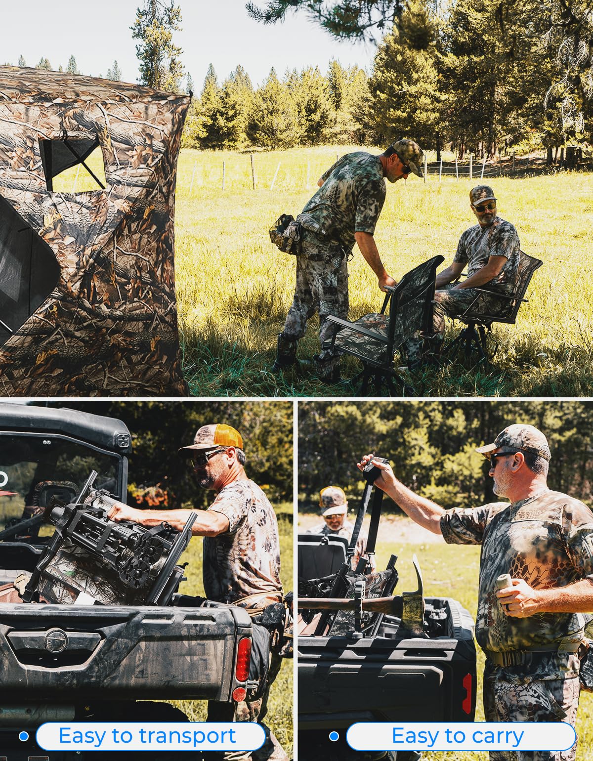 KEMIMOTO camo ground chair ideal for deer and fishing.