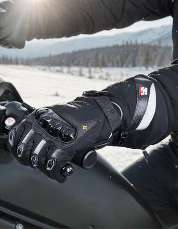 KEMIMOTO heated gloves packaging-included shows two gloves and batteries in kit