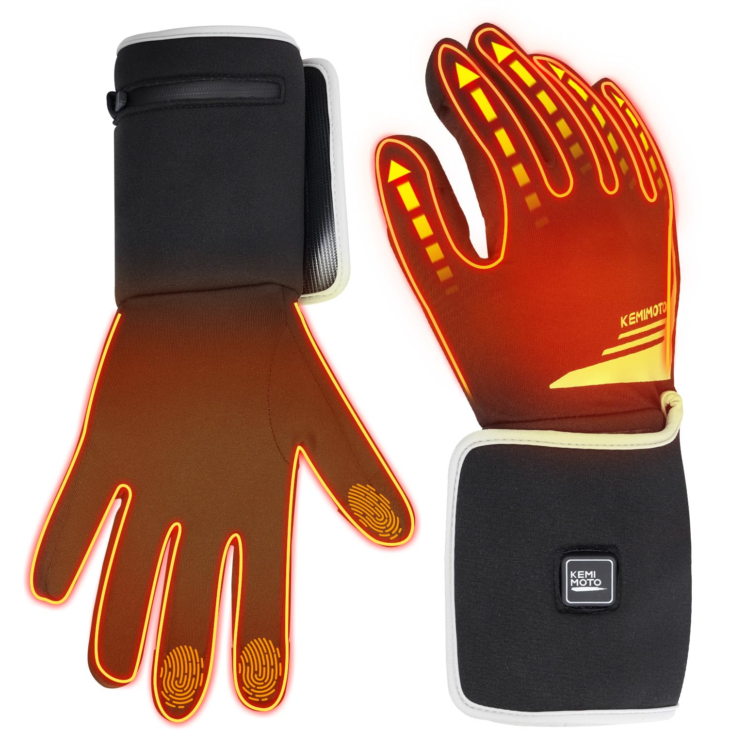 KEMIMOTO heated gloves palm-heat coverage for even warmth