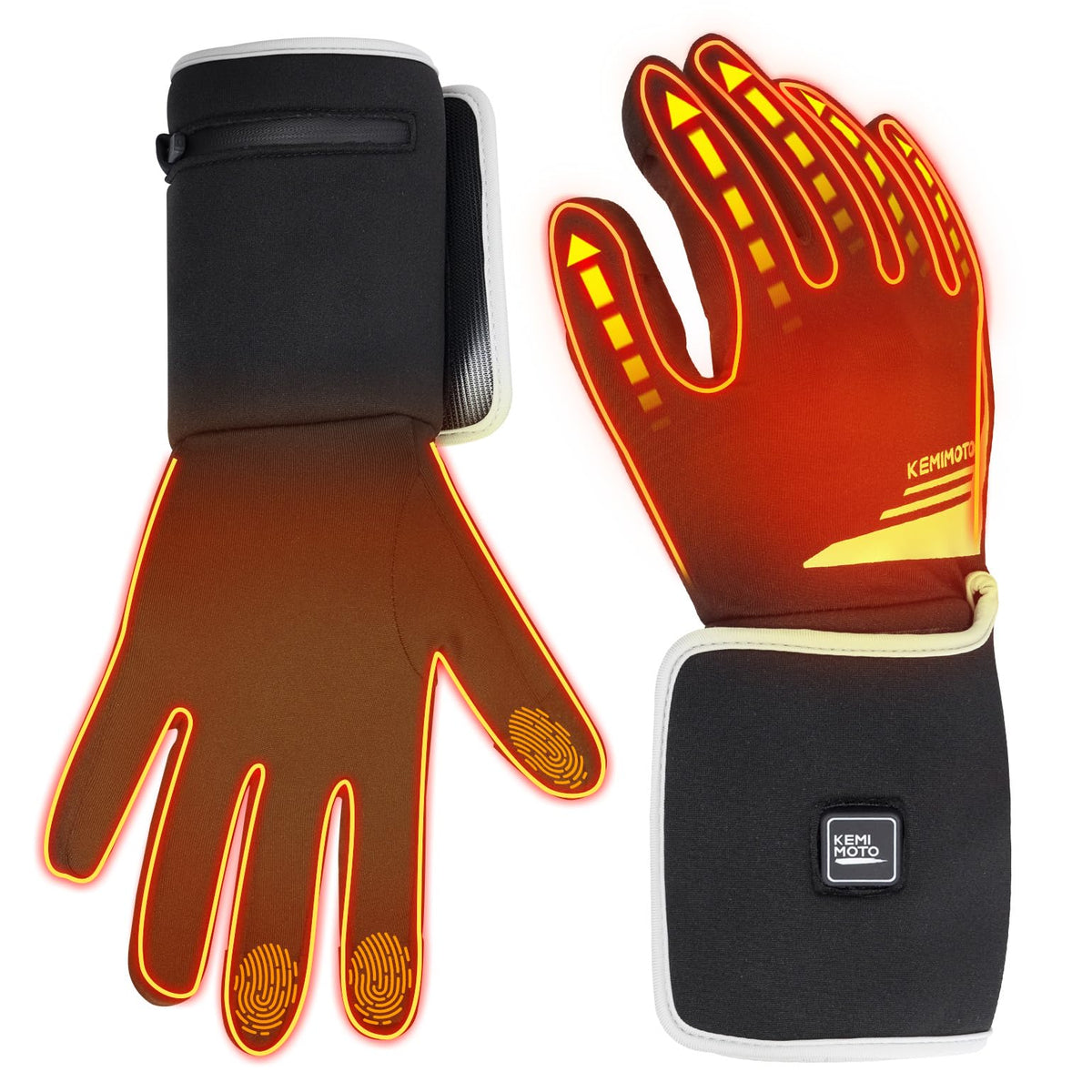 KEMIMOTO heated gloves palm-heat coverage for even warmth