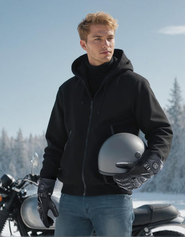 KEMIMOTO heated gloves touchscreen fingertips allow GPS use without removing gloves