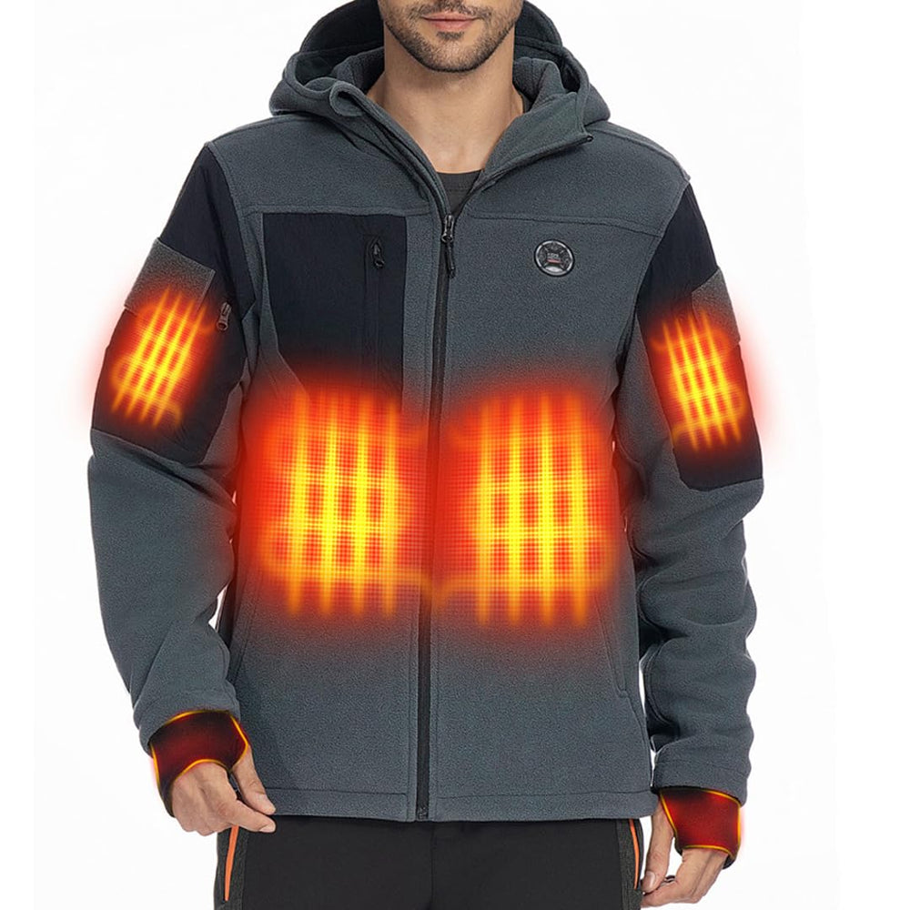 KEMIMOTO heated jacket with battery pack powering rapid warmth on the go.