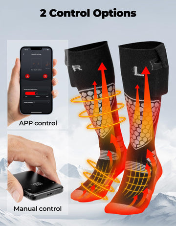 KEMIMOTO heated socks wool-blend material delivers soft warmth and durable wear