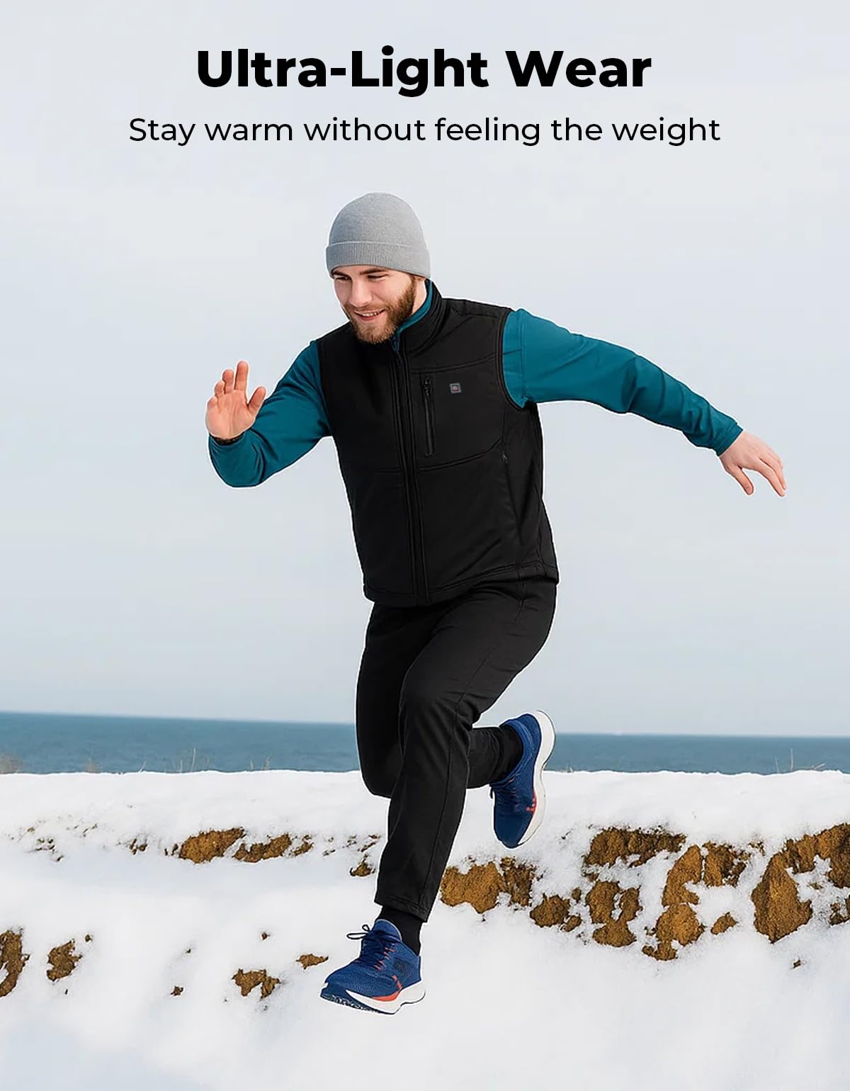 KEMIMOTO heated vest packaging image suggests a gift-ready presentation.