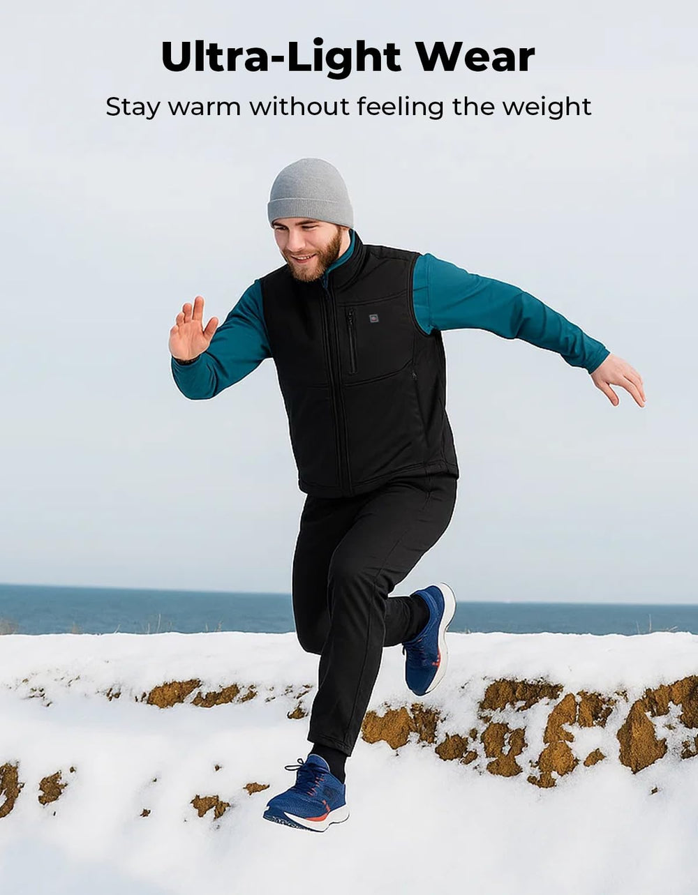KEMIMOTO heated vest packaging image suggests a gift-ready presentation.