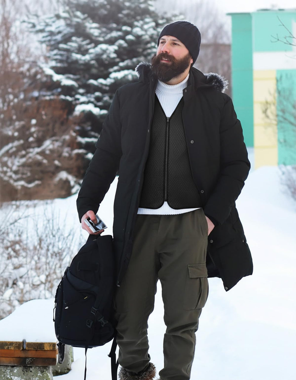 KEMIMOTO vest inner soft velvet lining enhances comfort and warmth