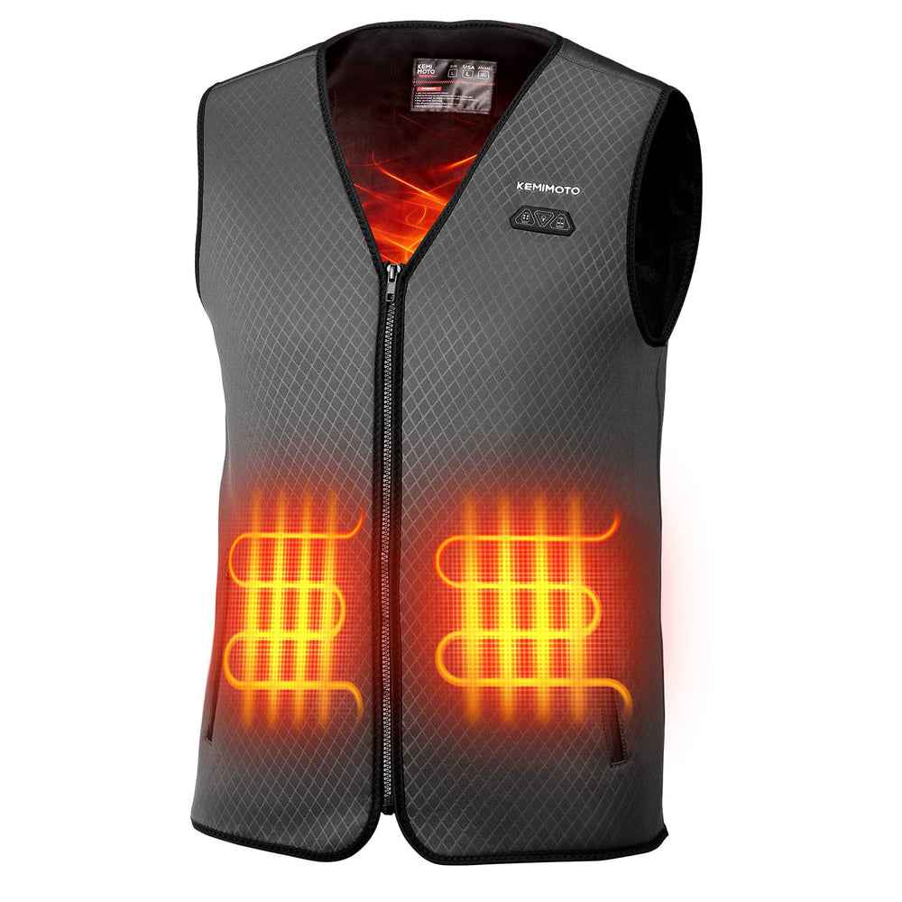 KEMIMOTO heated vest for men shows 6-zone heat for full-body warmth on outdoor tasks.