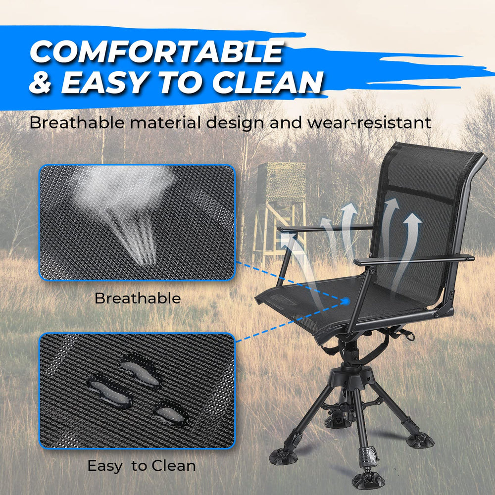 KEMIMOTO hunting blind chair easy setup saves time before your hunt starts.