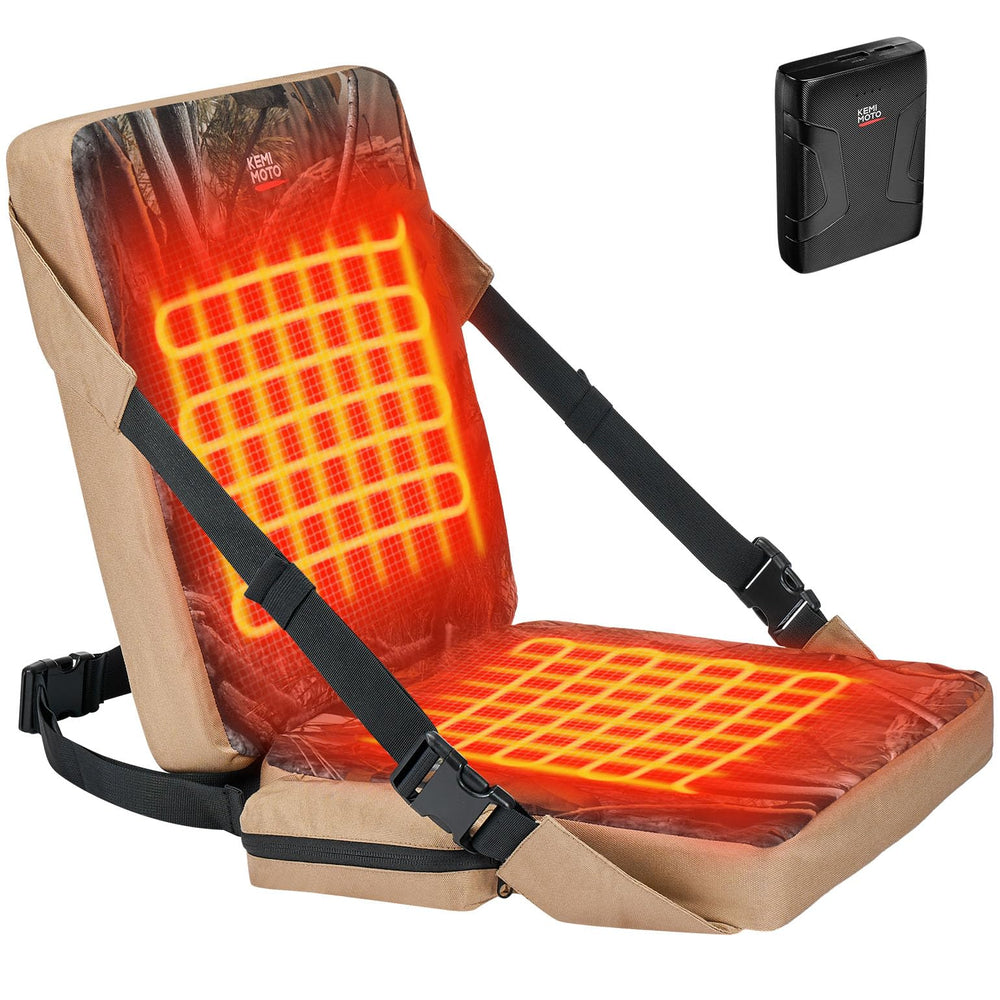 KEMIMOTO hunting seat with thermal backrest delivers warm support on cold hunts