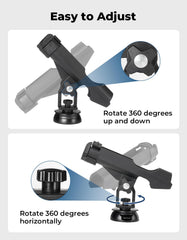 T-shaped screw track mounting installation for kayak rod holder