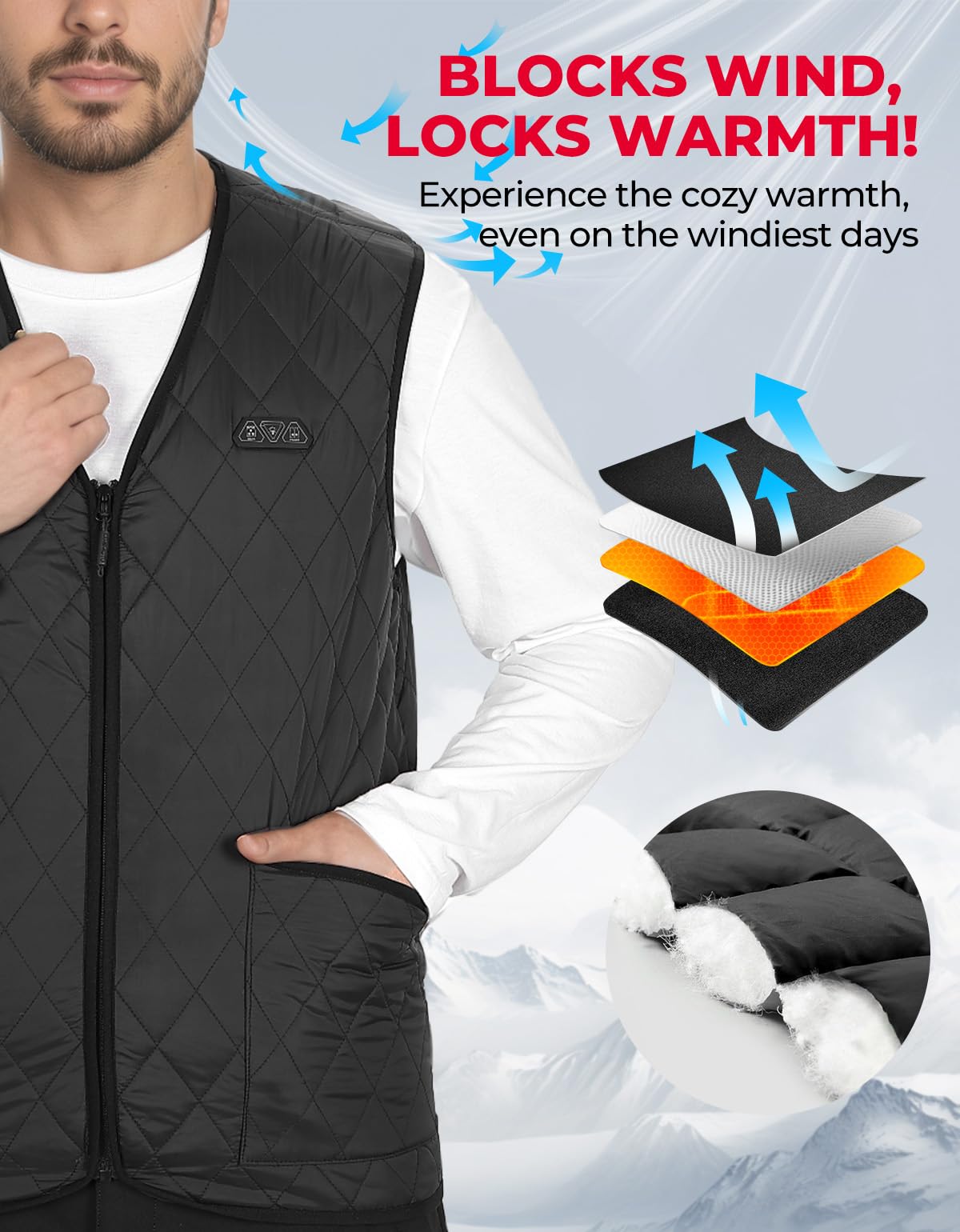 KEMIMOTO quilted stitching prevents insulation shift for lasting softness.