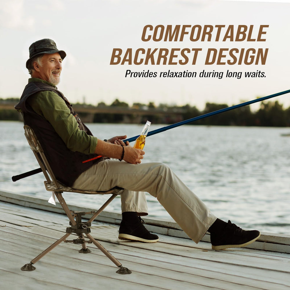 KEMIMOTO tripod swivel hunting chair weight-capacity 225 pounds supports versatile use