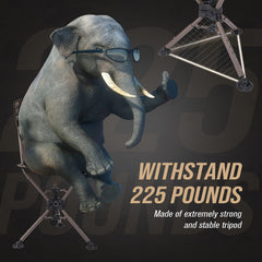 KEMIMOTO tripod swivel hunting chair foldable with carry bag for easy transport