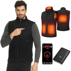 KEMIMOTO windproof heated vest front view for outdoor warmth on cold days