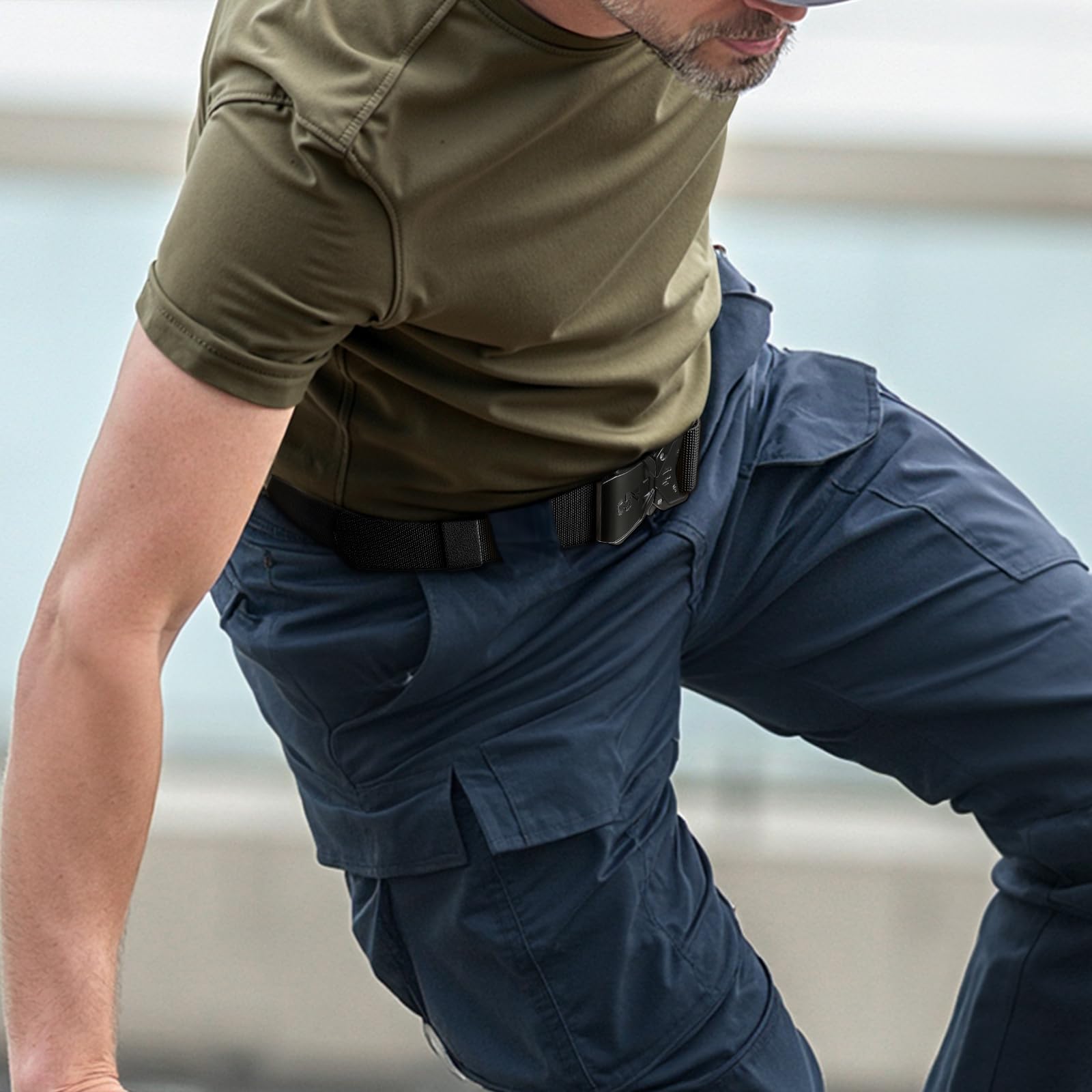 KEMISANT Buckle closeup showcases robust metal hardware built to last.