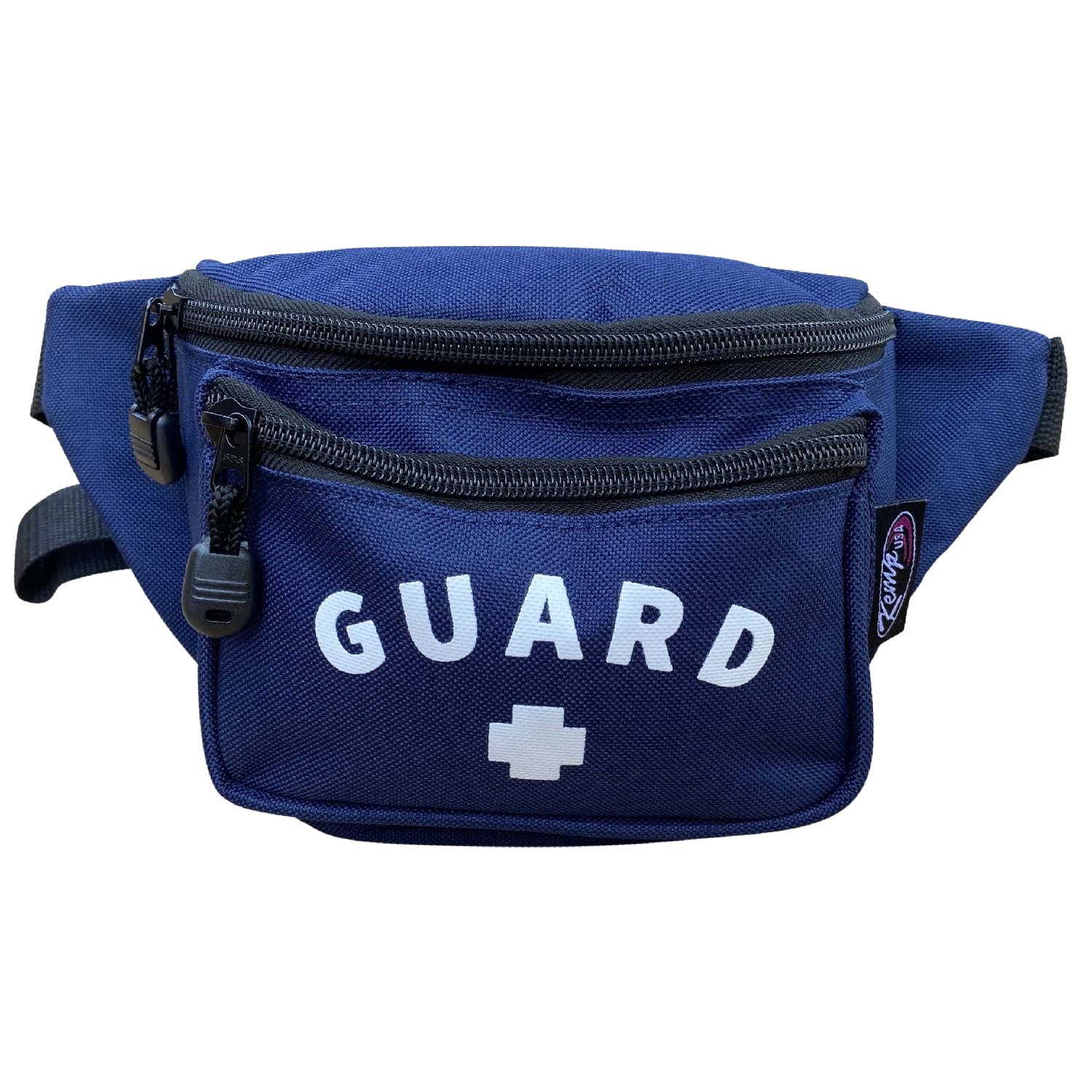 Kemp USA Lifeguard Hip Pack navy side view highlighting compact design.