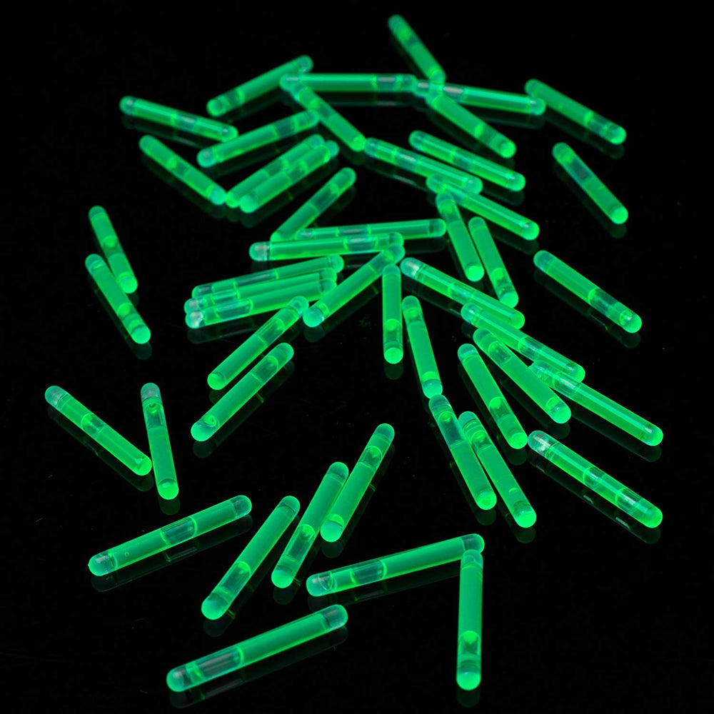 Activated glow sticks showing 10-18 hours luminous