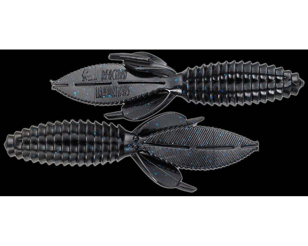 Kenneth Cole REACTION Sweet Beaver Creature Bait, 4.2 inch Black with Blue Flake, 10-pack