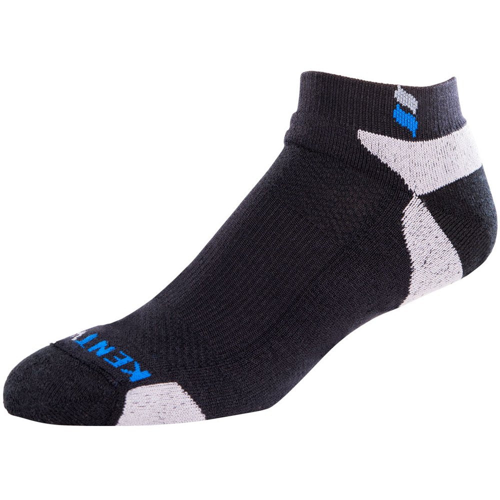 Kent Wool Tour Profile Socks 3 Pack black front view highlights reinforced toe for durability.
