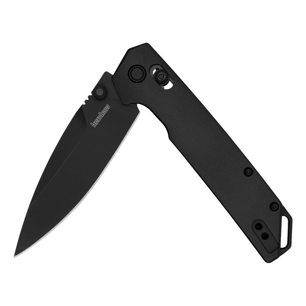 Kershaw Black Iridium knife with a black anodized aluminum handle