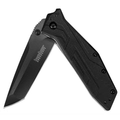Front view of Kershaw Brawler pocketknife showing the 3in modified tanto blade