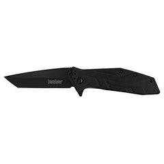 Close-up of the tanto plain edge blade made from 8Cr13MoV steel
