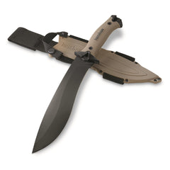 Kershaw Camp 10 Tan machete exterior and 10-inch blade