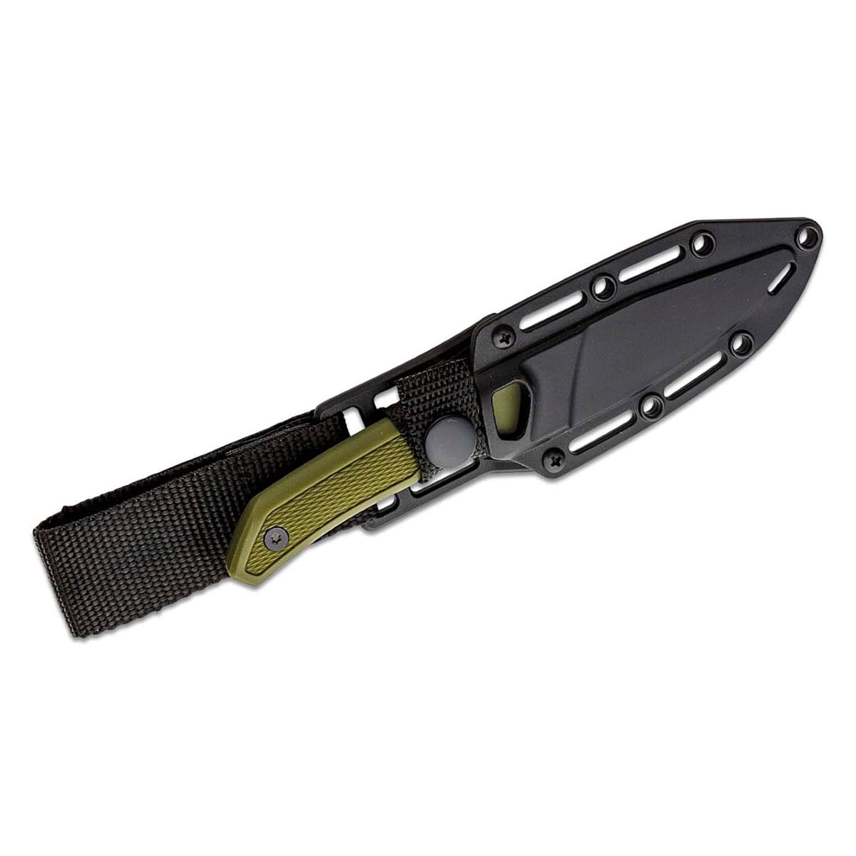 Olive handle with rubber overlay for grip
