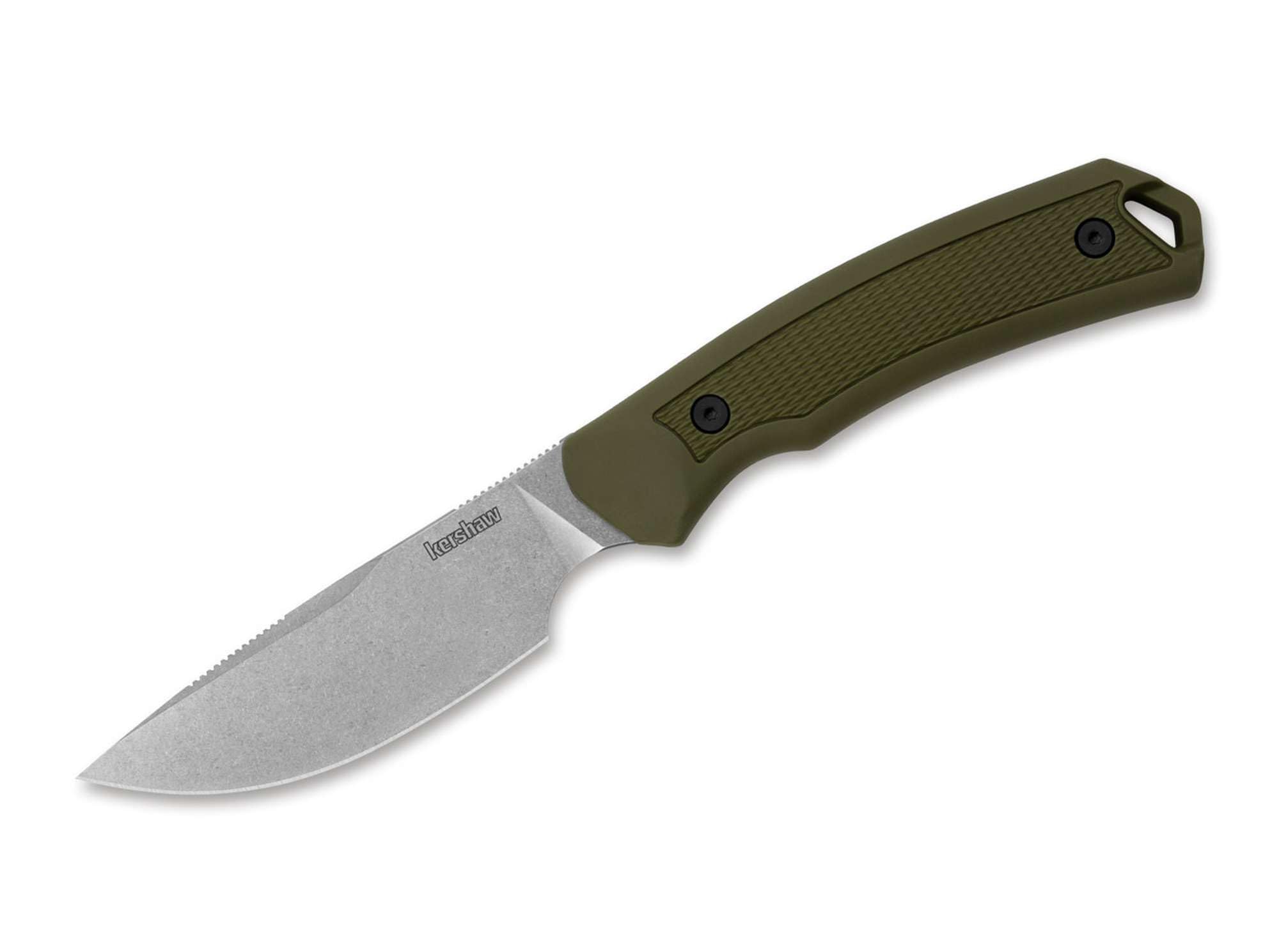 Kershaw Deschutes Skinner fixed blade knife with olive handle