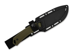 Kershaw Deschutes Skinner fixed blade knife with sheath and olive handle