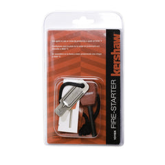 Kershaw Firestarter chrome-plated striker closeup demonstrates reliable sparks