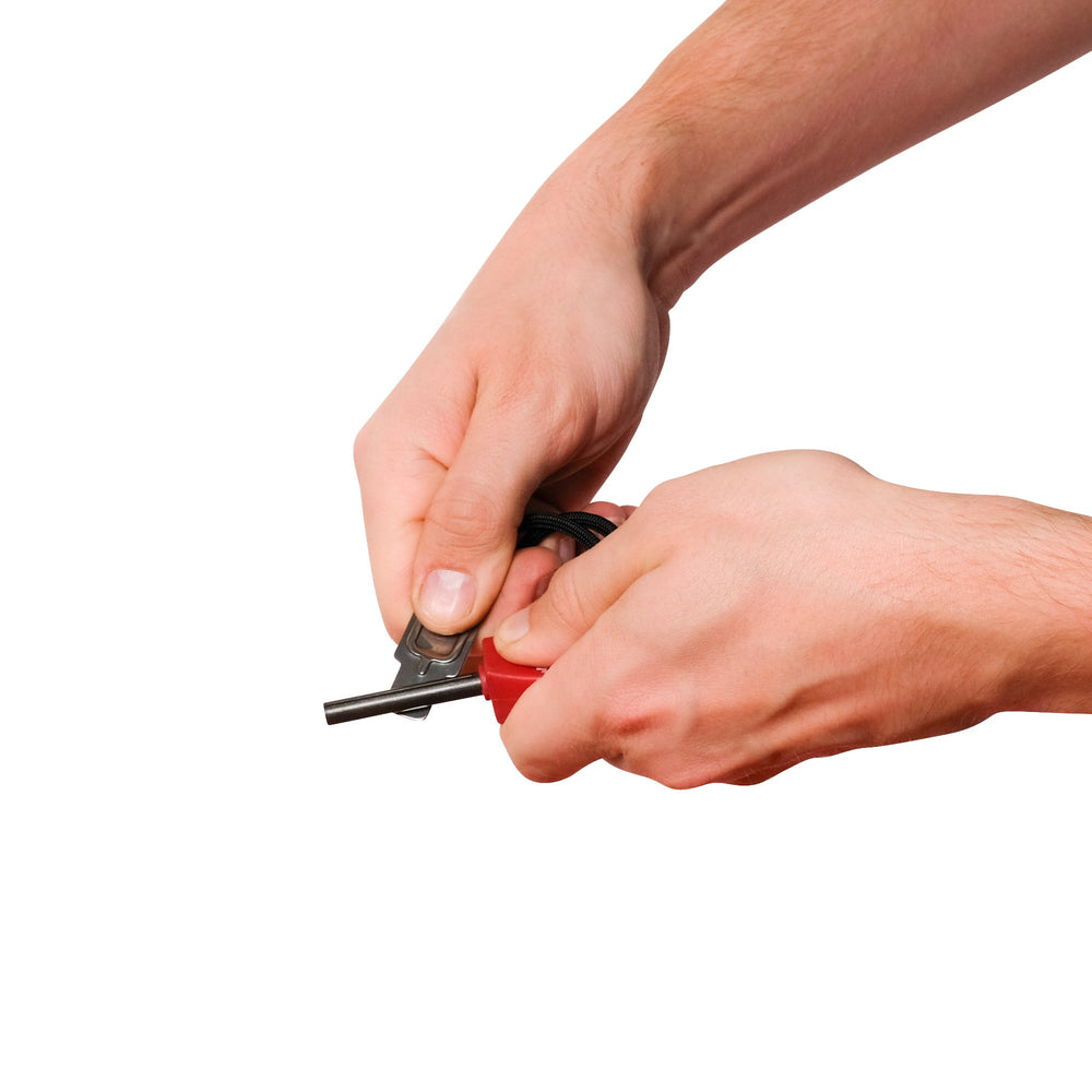 Kershaw Firestarter emergency-signal use for distress visibility