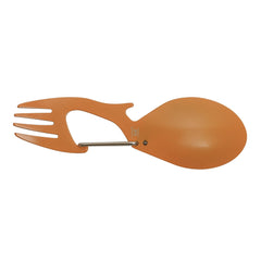 Kershaw Orange Ration fork-end detail for easy camp dining.