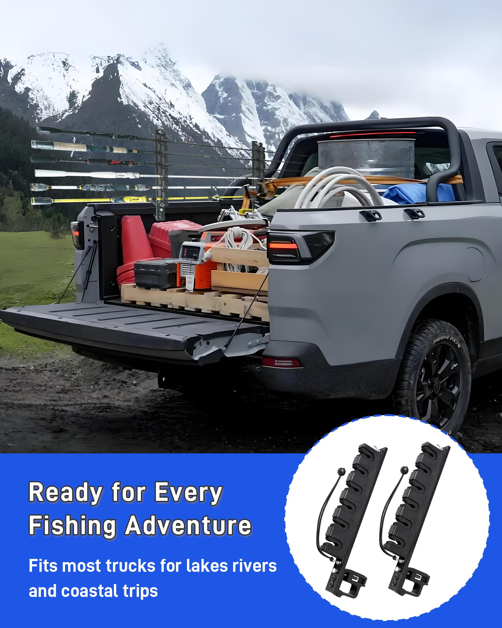 Kerty compatible with varying rod lengths for versatile fishing setups.