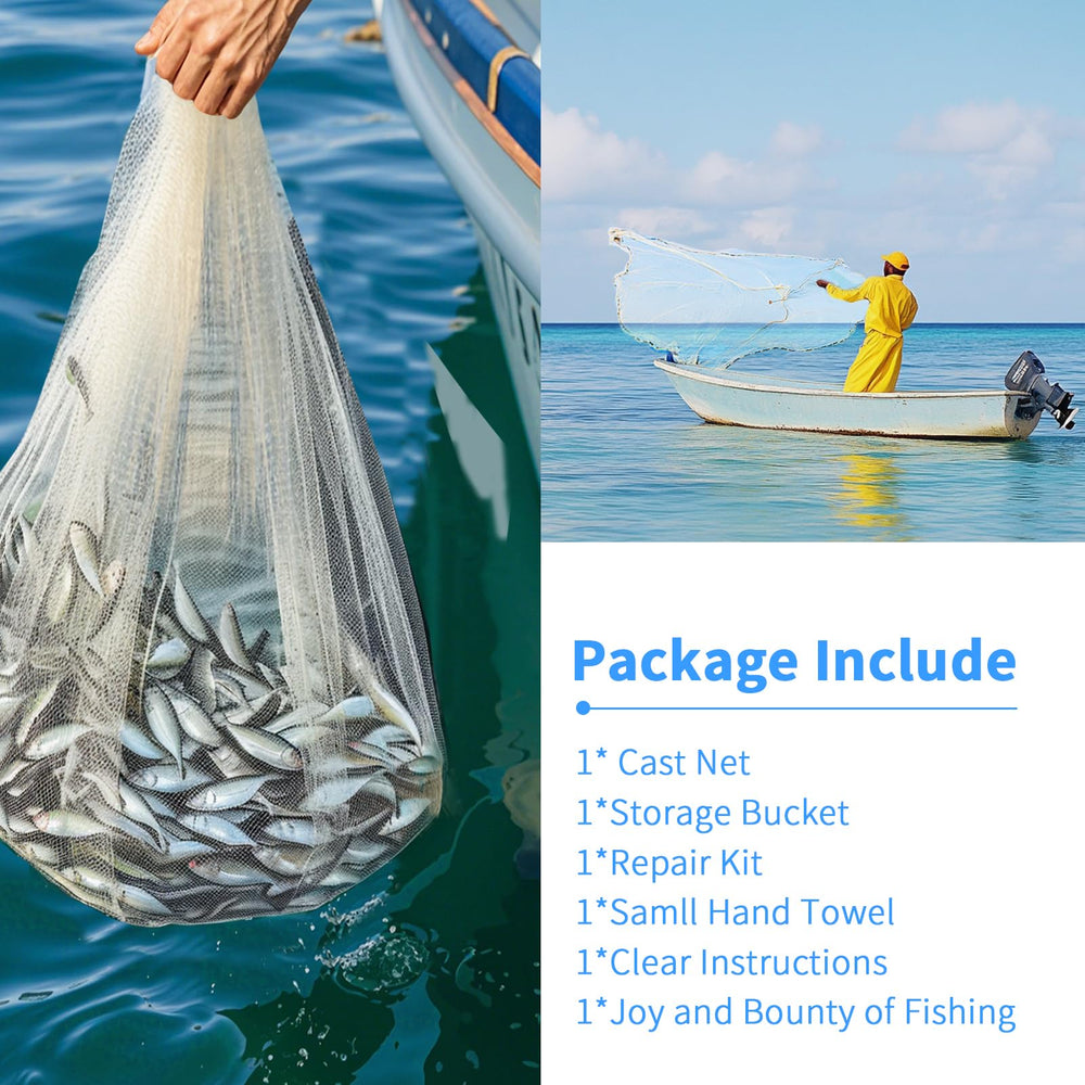 KescherAb repair kit included with the cast net for easy maintenance