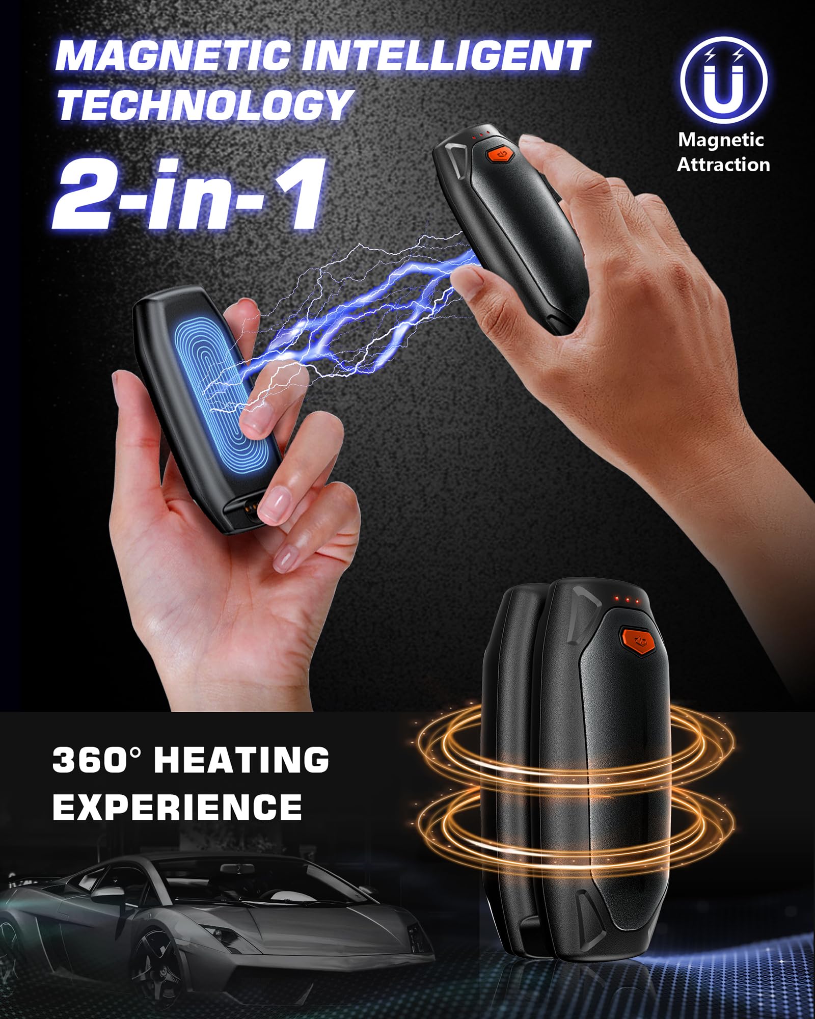 Kesguar charging case closed, compact travel-friendly design.