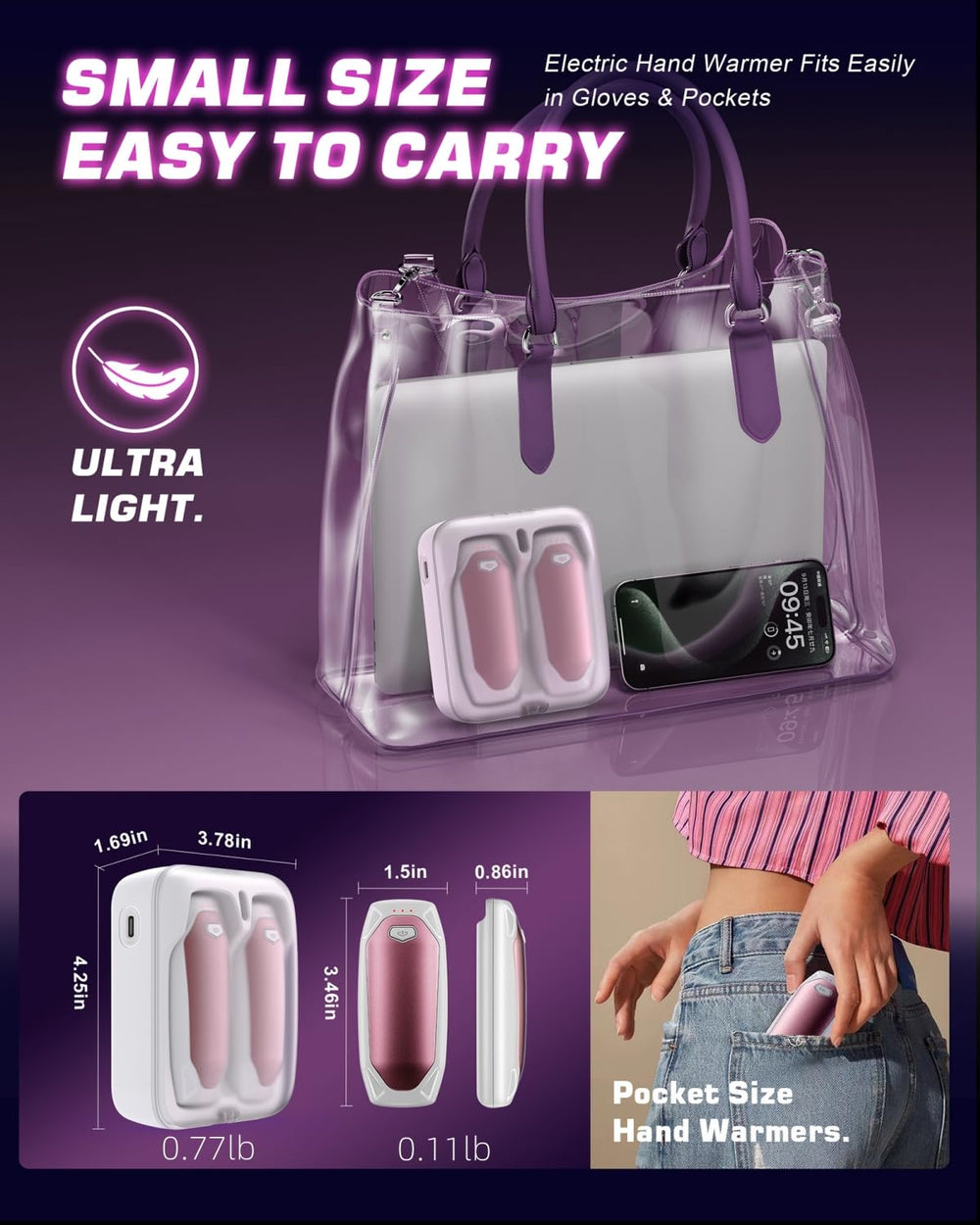 Kesguar Hand Warmers compact storage for travel and camping