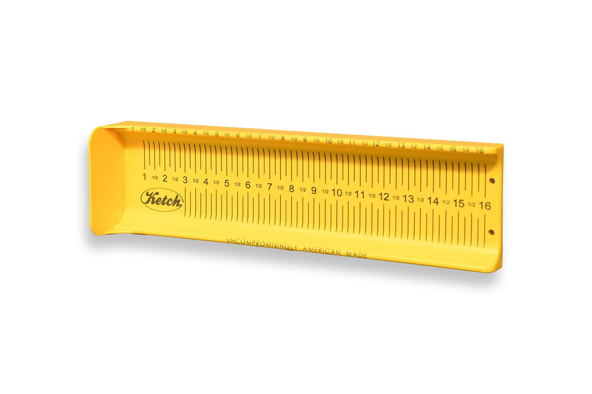 KETCH Karbonate 16-inch ice fishing ruler for quick, accurate measurements on the ice.