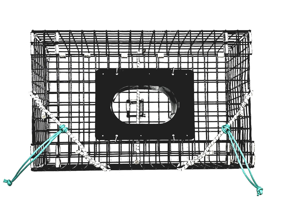 Ketcham Supply Green Crab Trap side view highlighting lightweight design for portable use