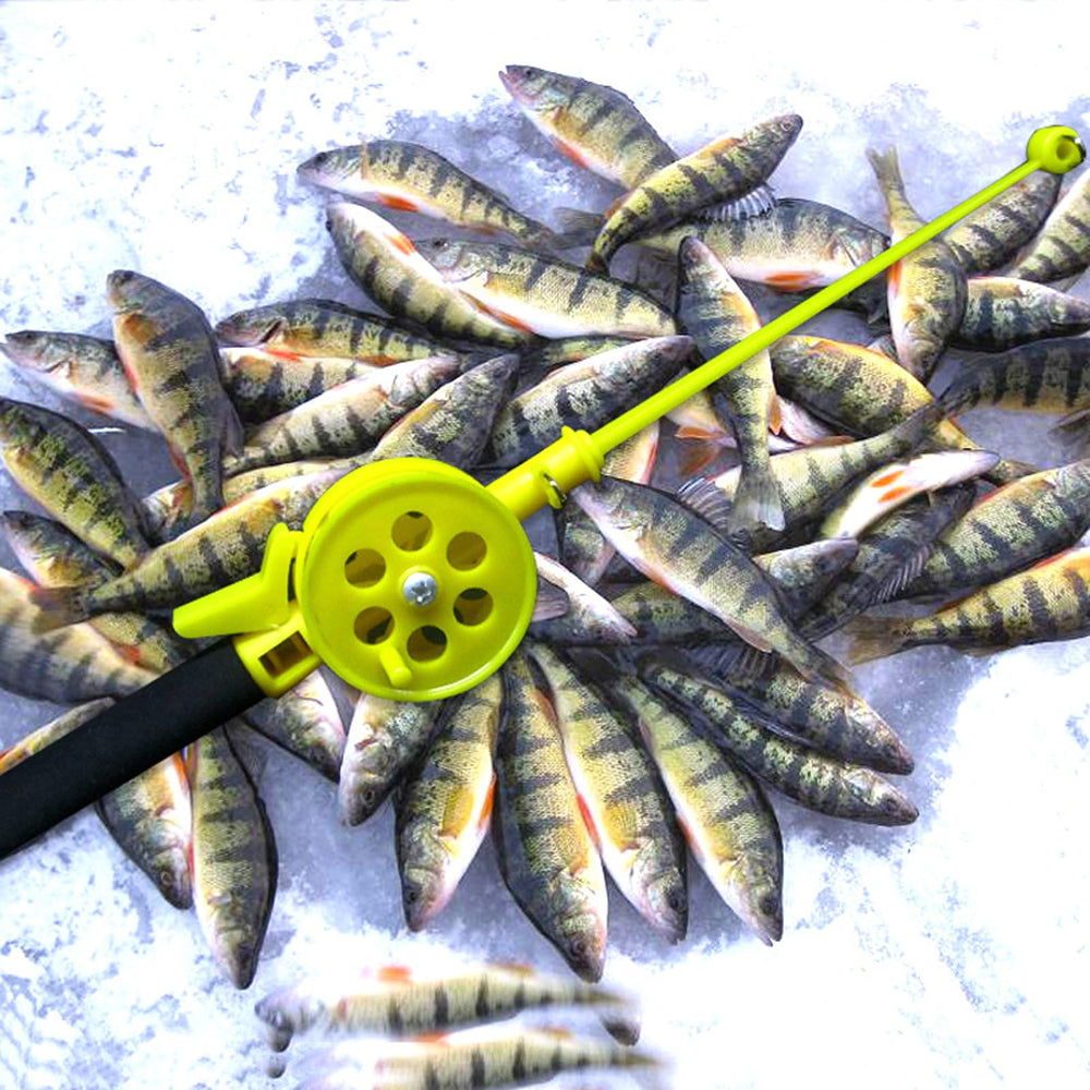 KEXIAO portable ice fishing rod features a compact design for trips.