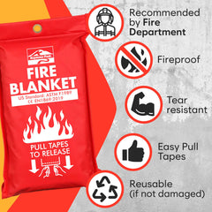 Keystone Peak kitchen-use fire blanket in the cabinet ready for grease fire safety