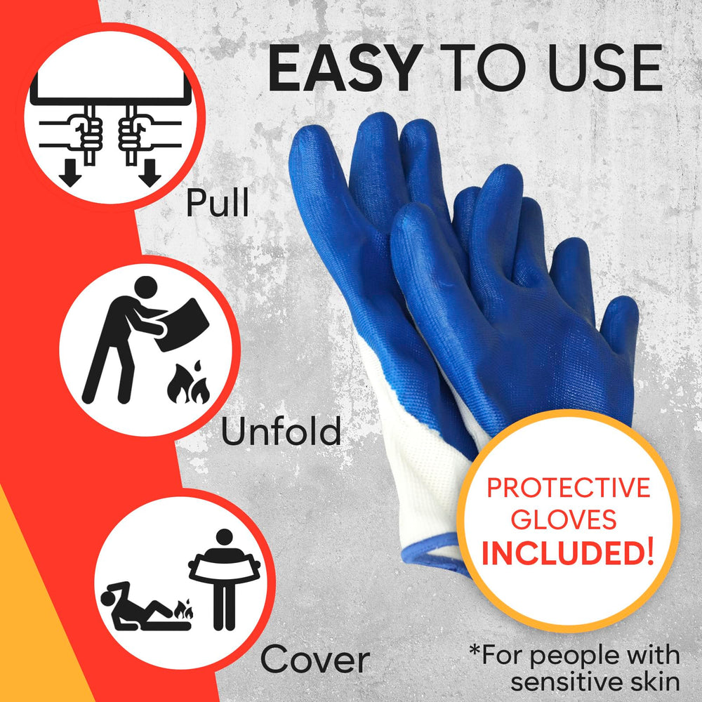 Keystone Peak multi-purpose fire blanket used at grill or camping site
