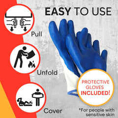 Keystone Peak multi-purpose fire blanket used at grill or camping site
