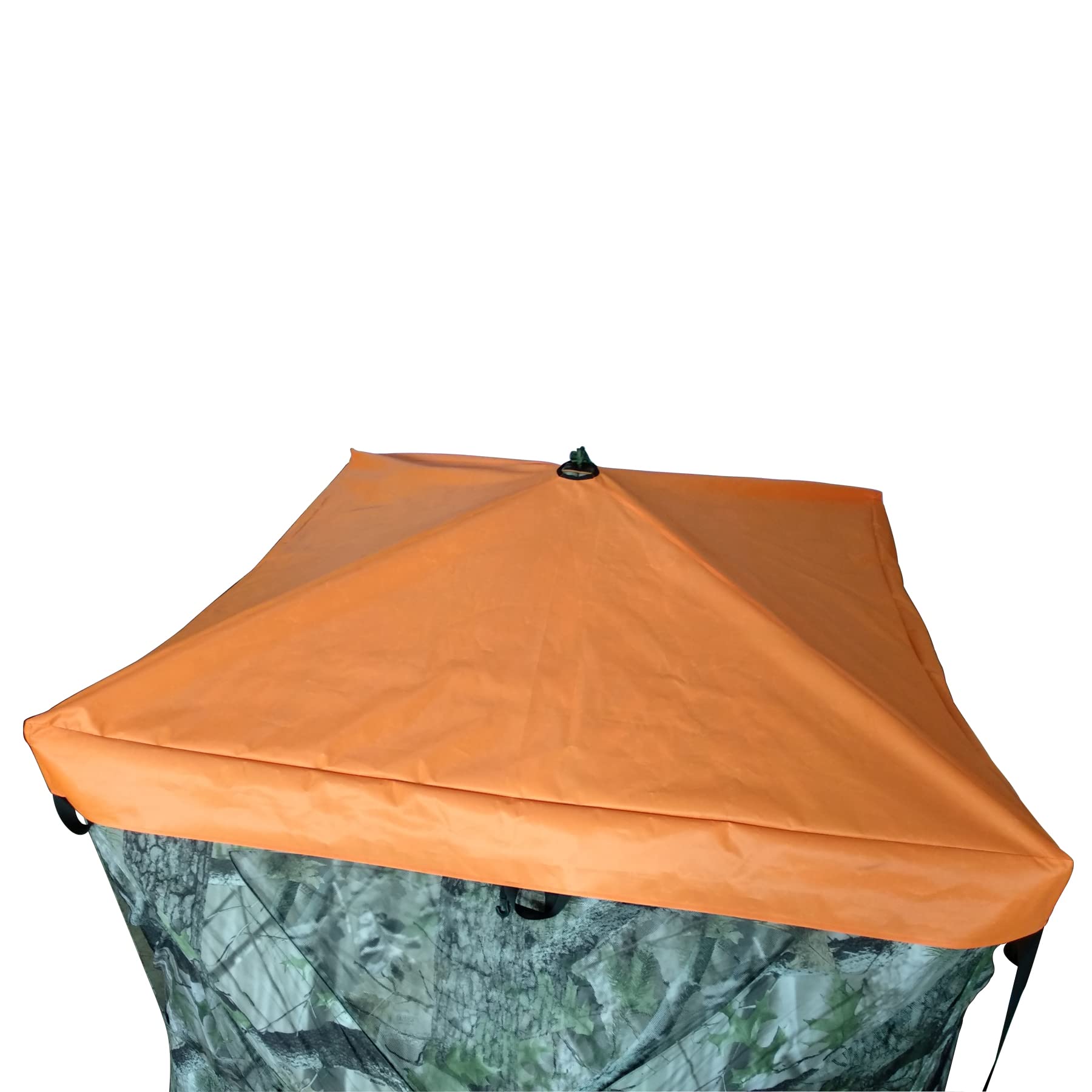 KHAMPA blaze orange cap cover protects gear in rugged field use.