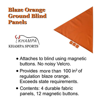 KHAMPA blaze orange coverage illustrating high-visibility signaling in the field