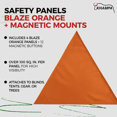 KHAMPA Blaze Orange carrying bag keeps eight panels organized