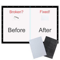 KHAMPA Impact Sports patch kit in black and white for golf screens; quick iron-on repair