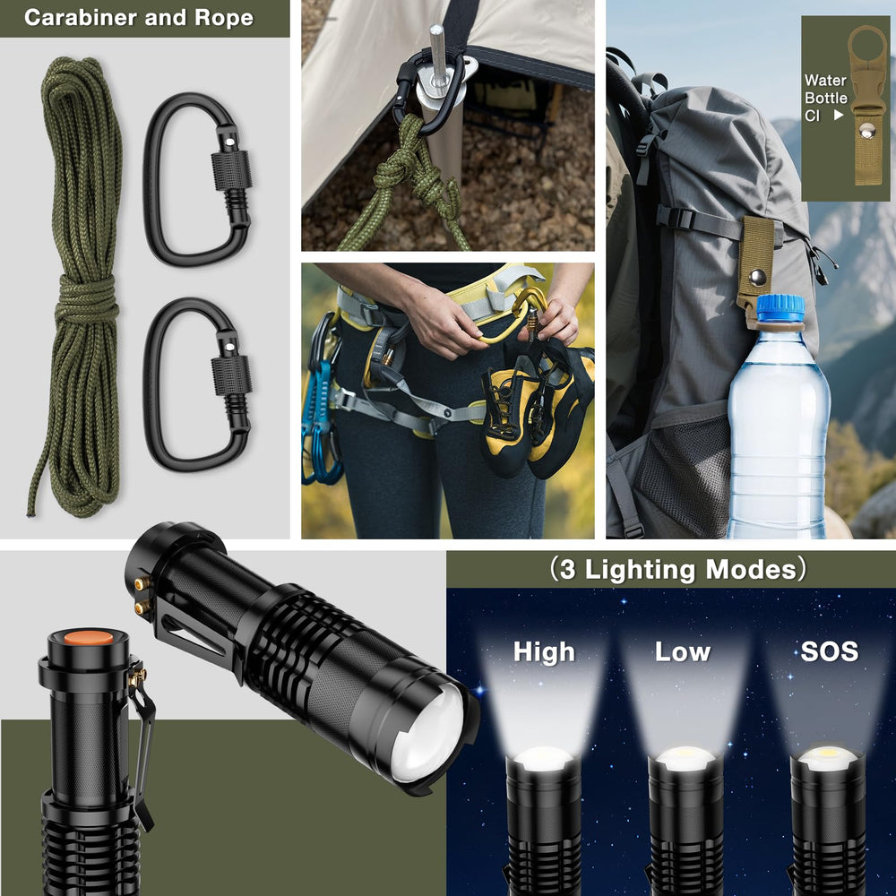 Khvvxe survival kit back strap—strap attachment for easy carrying.